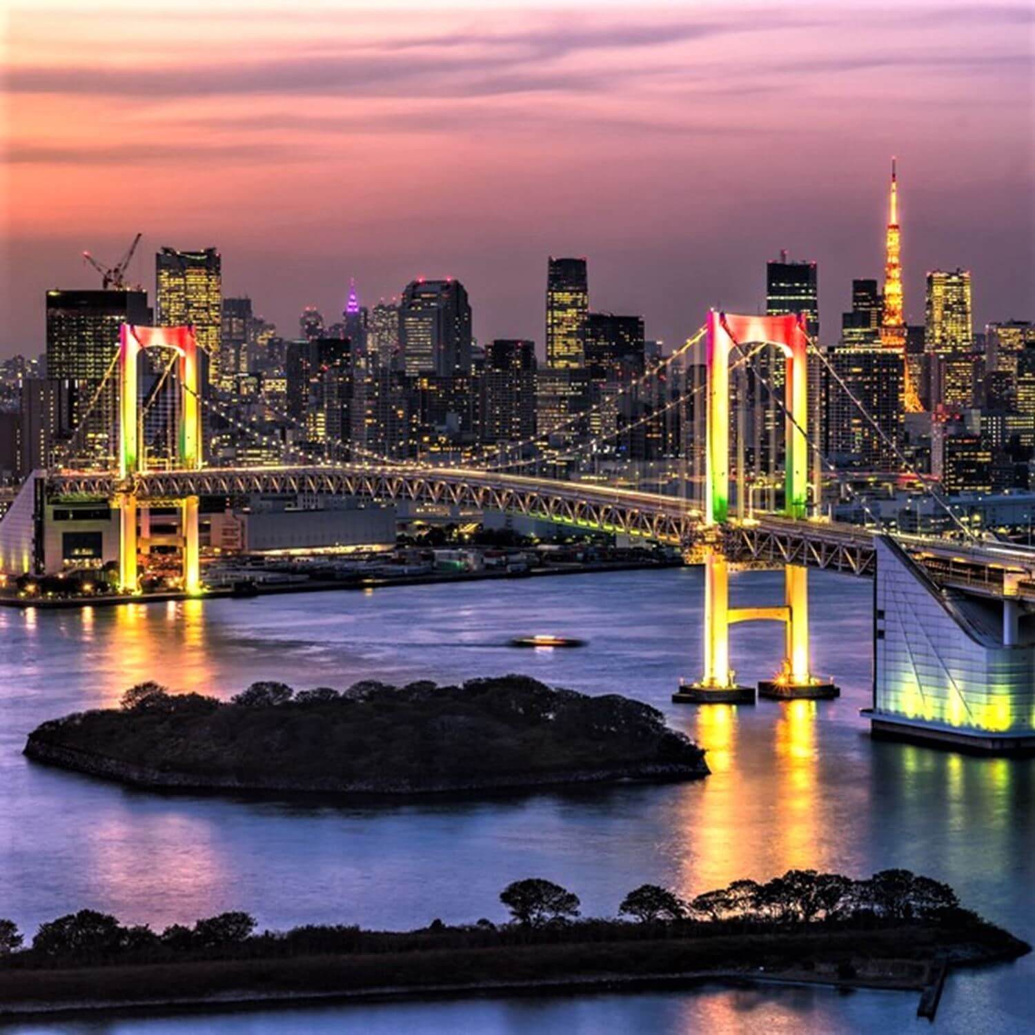 Tokyo's Best Night View Spots (9) Rainbow Bridge = Shutterstock