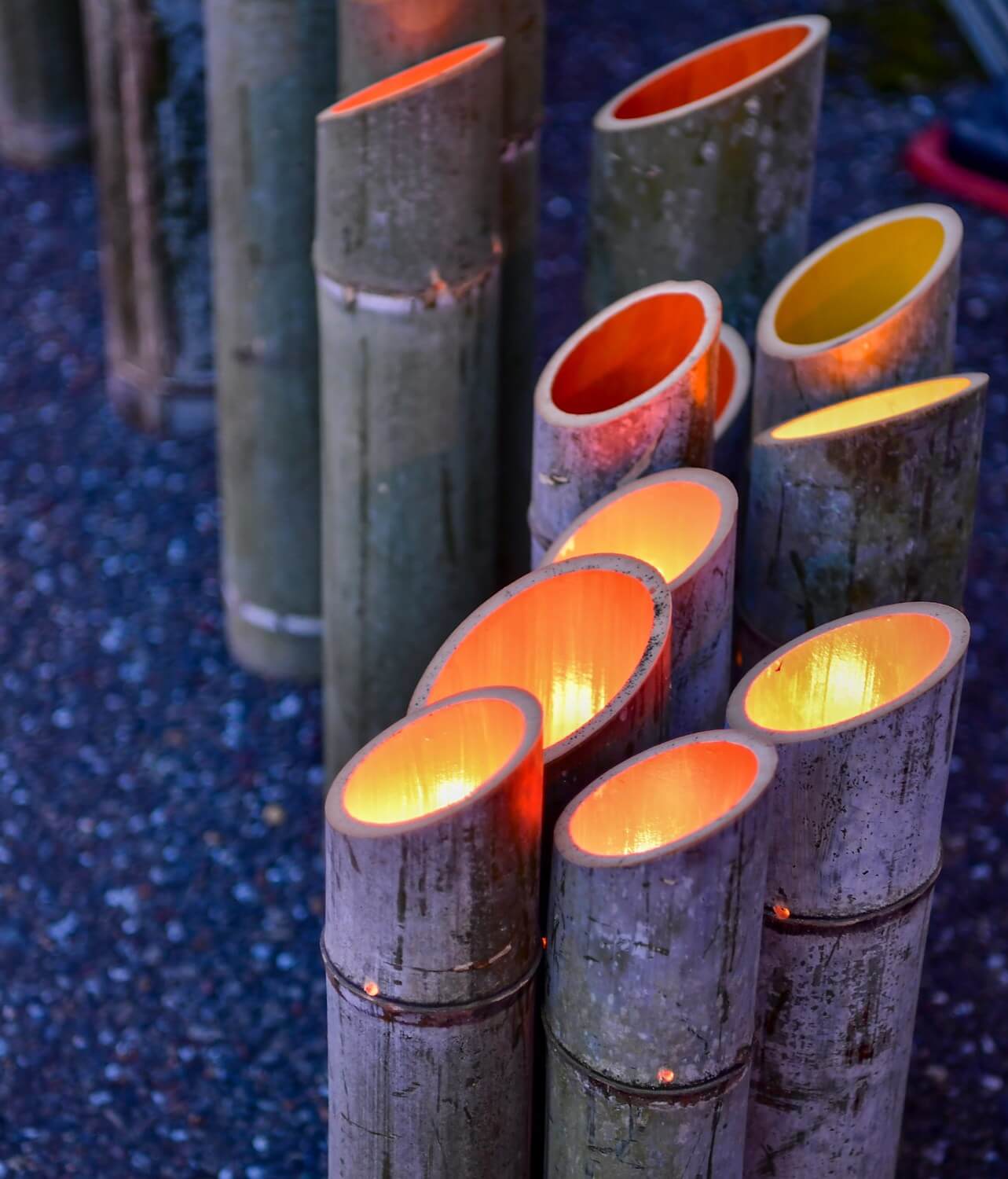 There are various illuminations using bamboo = Shutterstock