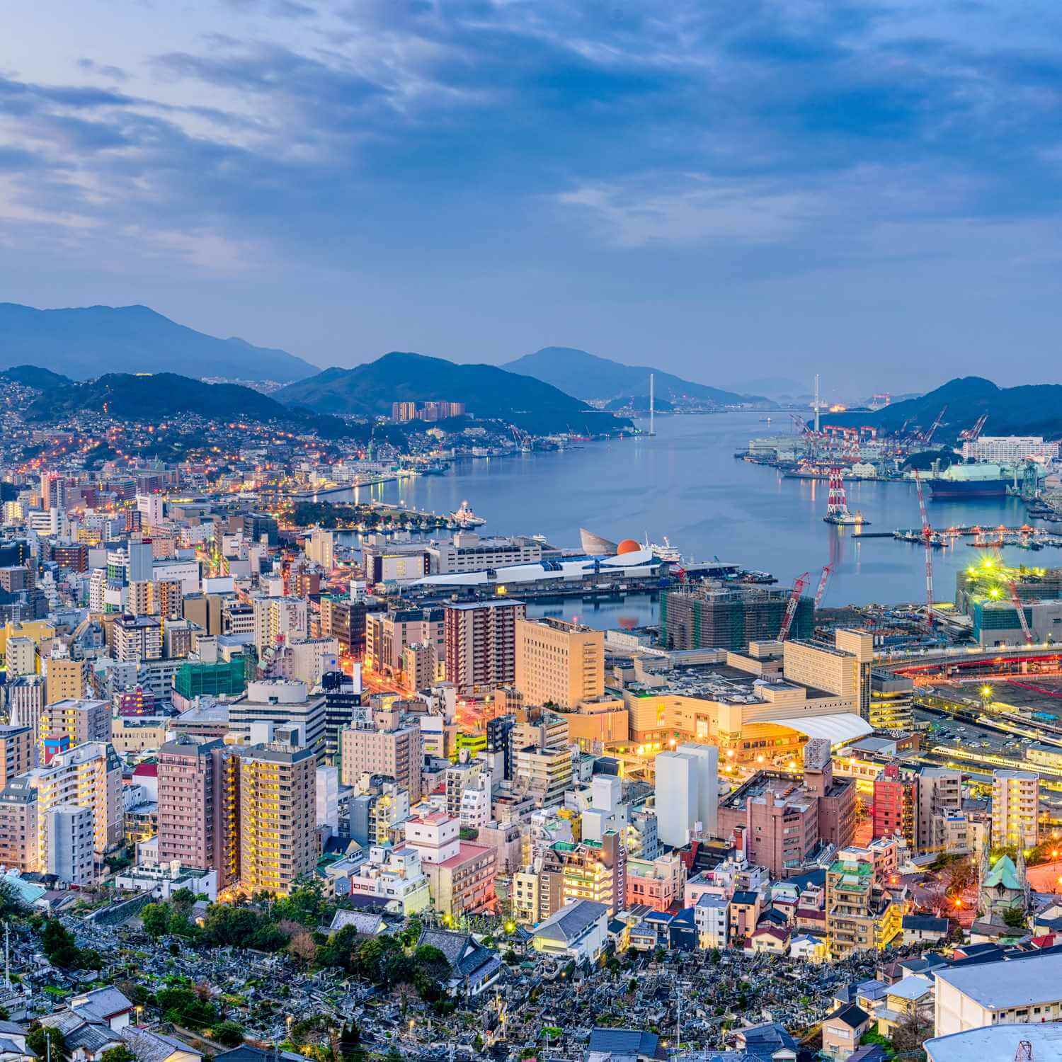 Nagasaki City, Kyushu, Japan = Shutterstock 2