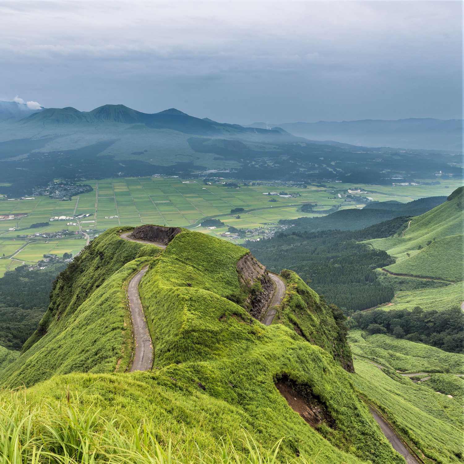 Daikanbo, one of the tourist attractions in Aso, Kumamoto Prefecture, Japan = Shutterstock