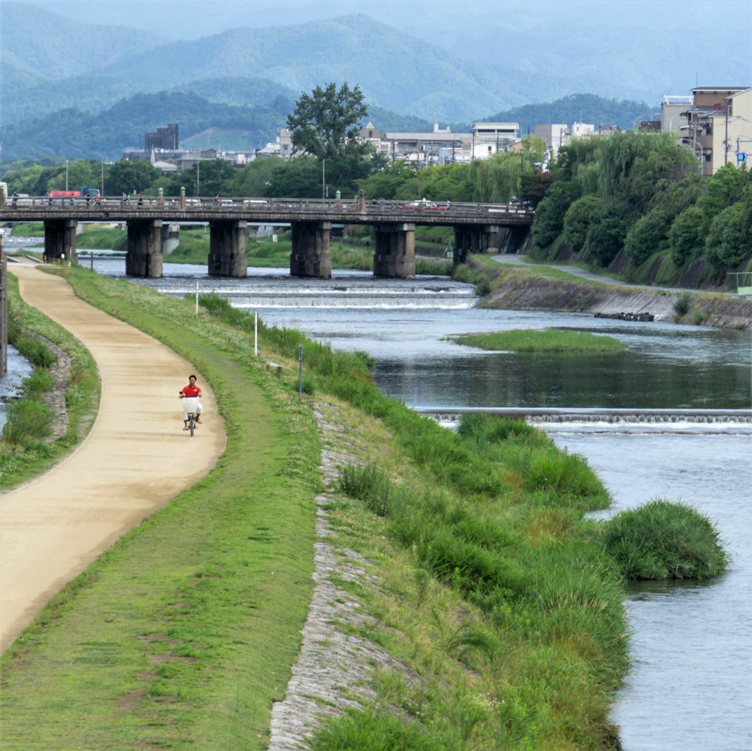 Kamogawa River in Kyoto = Shutterstock 2