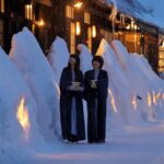Nyuto Onsen covered with snow in winter, Akita Prefecture 1