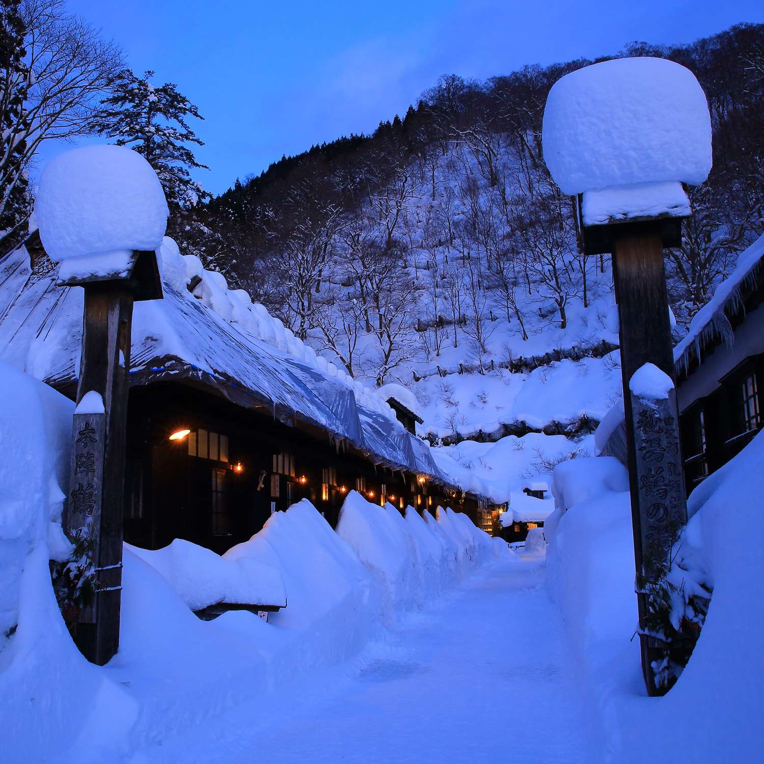 Nyuto Onsen covered with snow in winter, Akita Prefecture 3