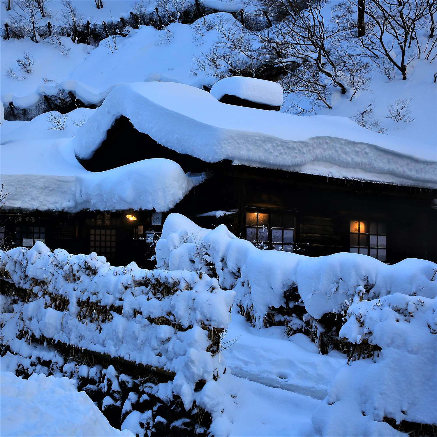 Nyuto Onsen covered with snow in winter, Akita Prefecture 4