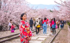 Sightseeing scenery that simply shows the weather in Kyoto in April1