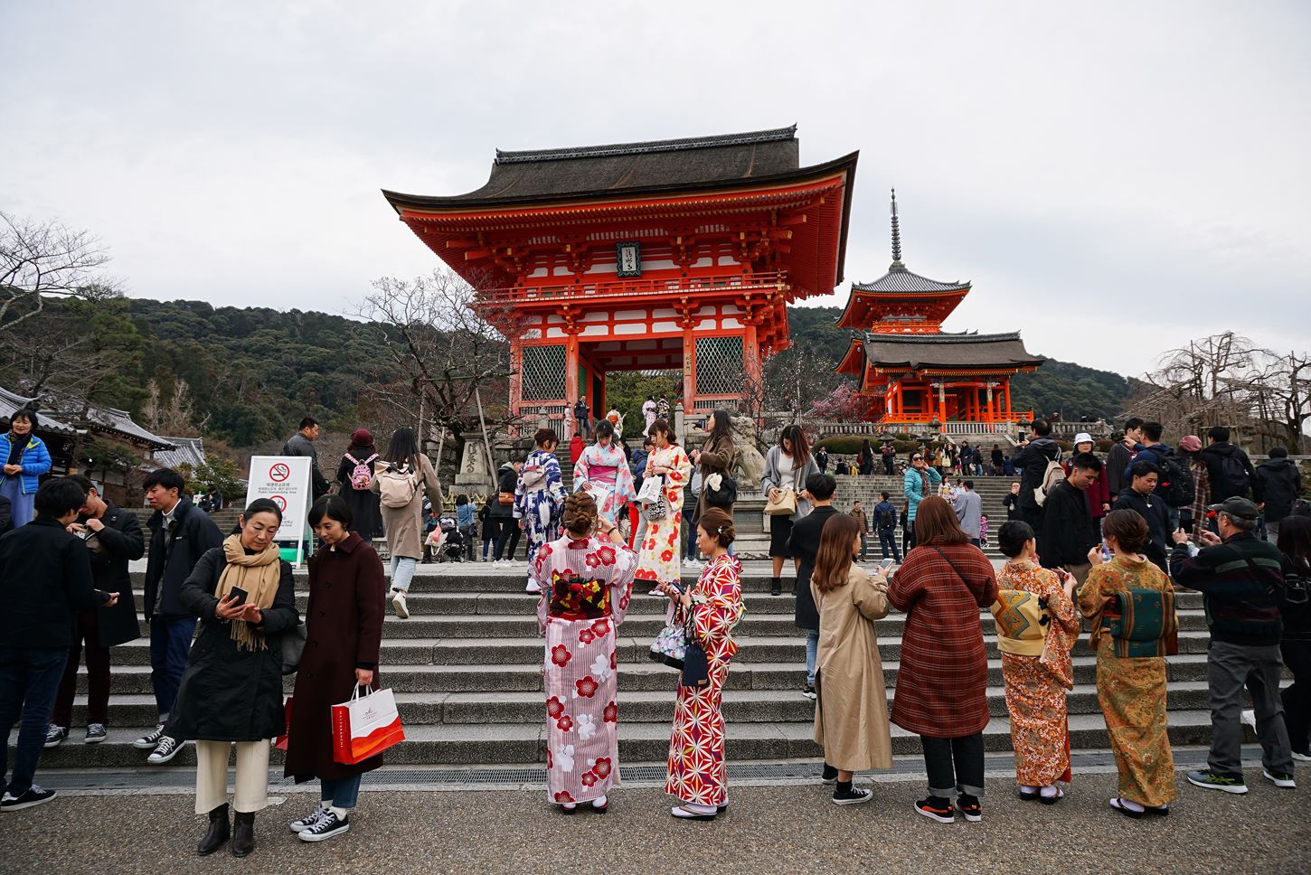 Sightseeing scenery that simply shows the weather in Kyoto in February4
