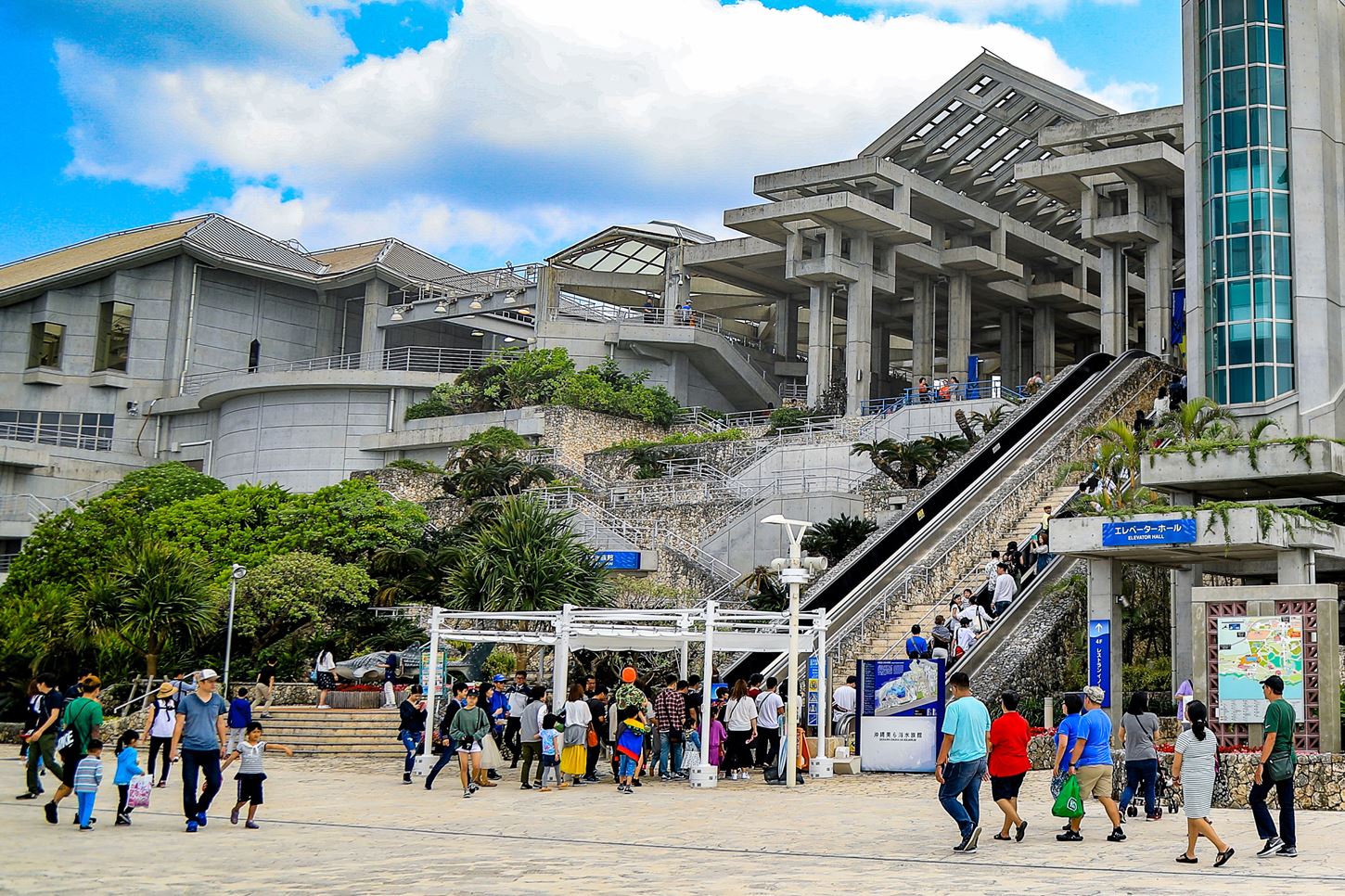 Sightseeing scenery that simply shows the weather and clothes in Okinawa in January2