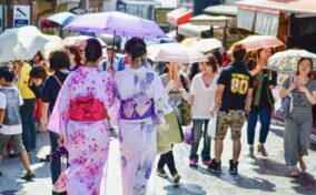 Sightseeing scenery that simply shows the weather in Kyoto in July1
