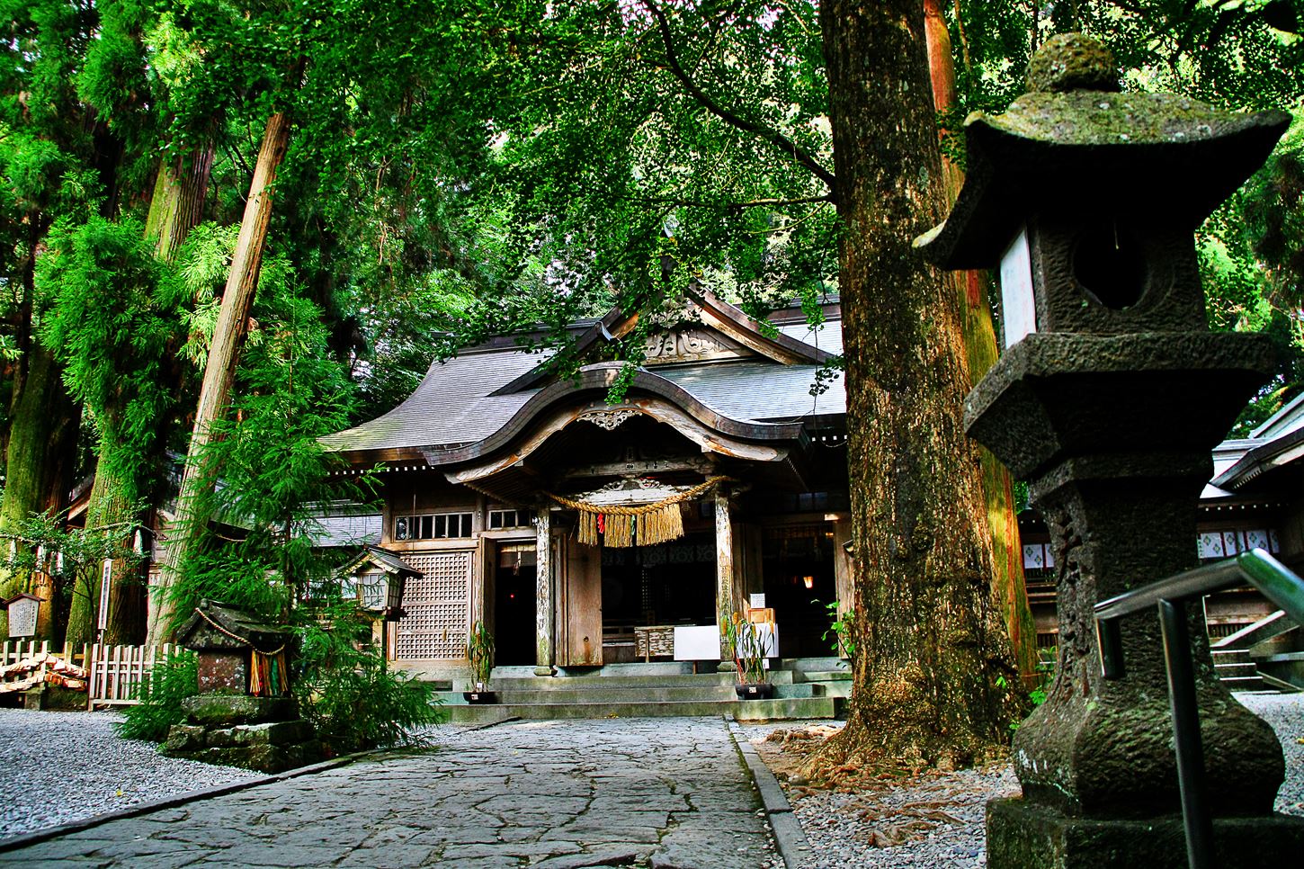 Takachiho Shrine with an old history, Takachiho Town, Miyazaki Prefecture, Japan = Shutterstock